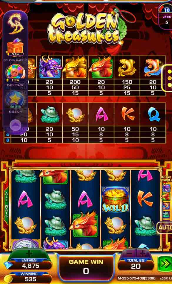 playgd mobi portal at golden treasures slots game