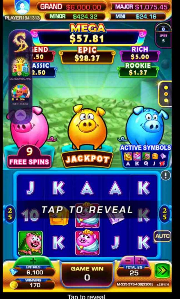 rich piggies slots play at playgd mobi login